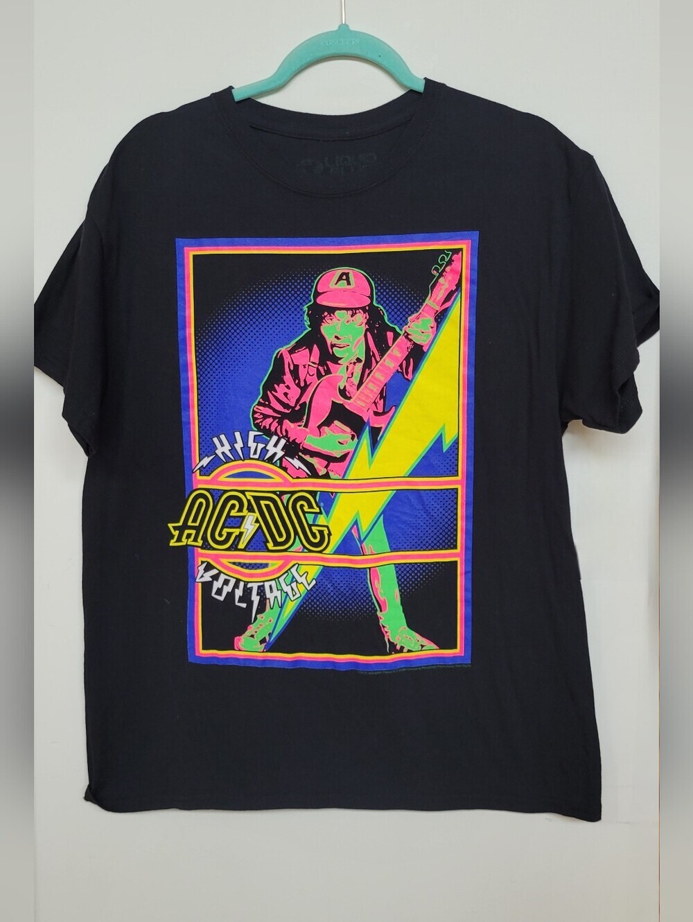 AC/DC Neon Graphic Band Tee - Black